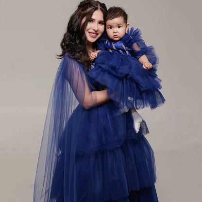 mutter-tochter-kleid-blau