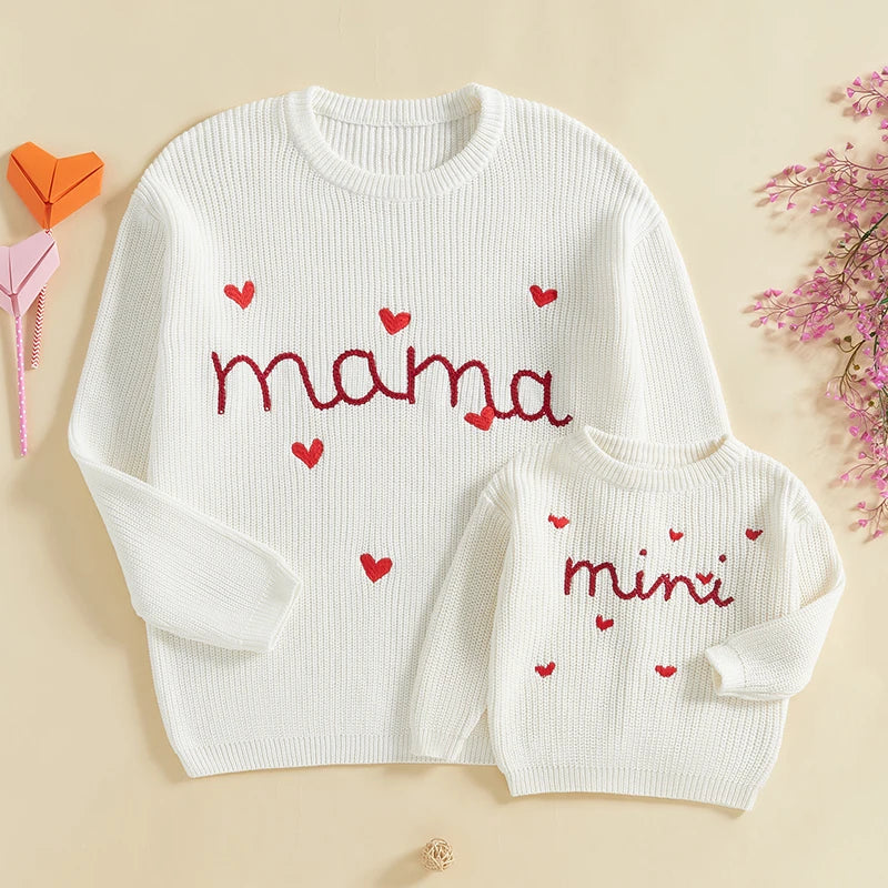 Mutter Tochter Pullover Weihnachten