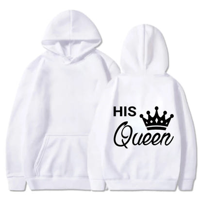 King And Queen Hoodies Blue And White – Ansicht 2