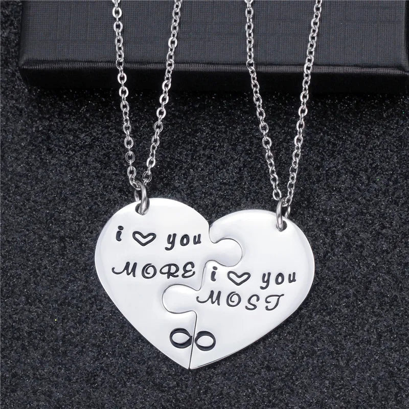 Couple Engraved Necklace