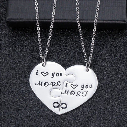 Couple Engraved Necklace