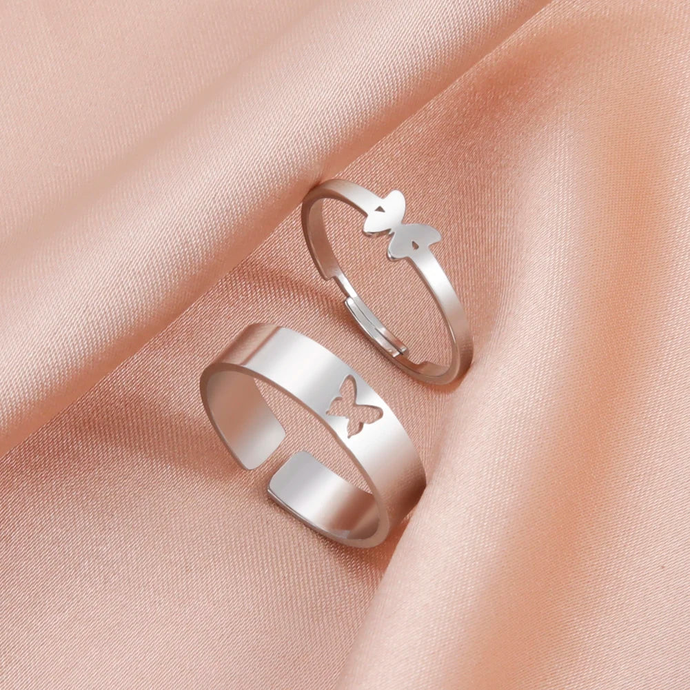 Butterfly Couple Rings