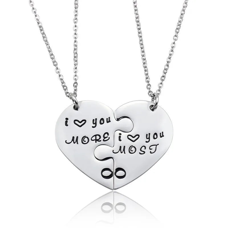 Couple Engraved Necklace