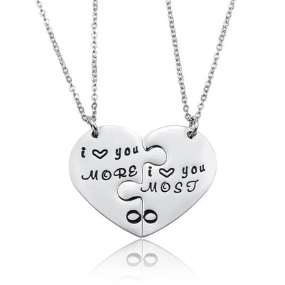 Couple Engraved Necklace