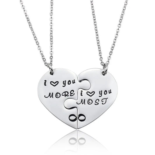 Couple Engraved Necklace
