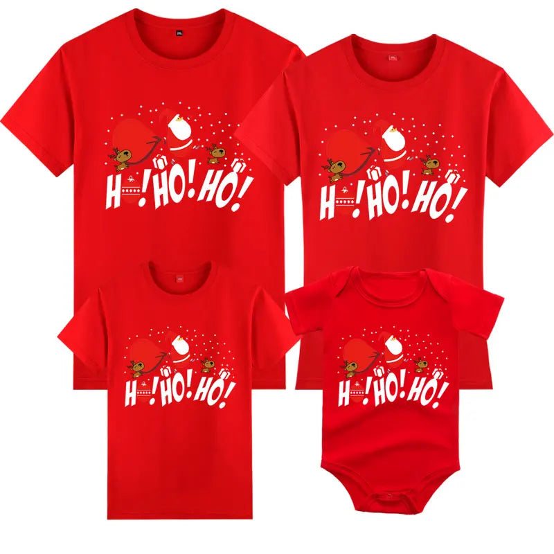 Weihnachts-T-Shirt Familie Ho-Ho-Ho