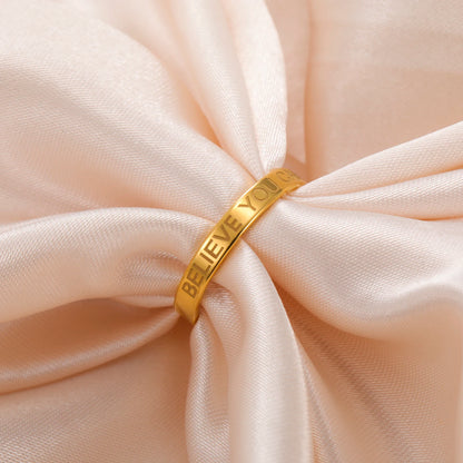 Couple Name Ring Gold