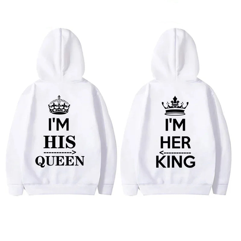 King And Queen Hoodies Plus Size
