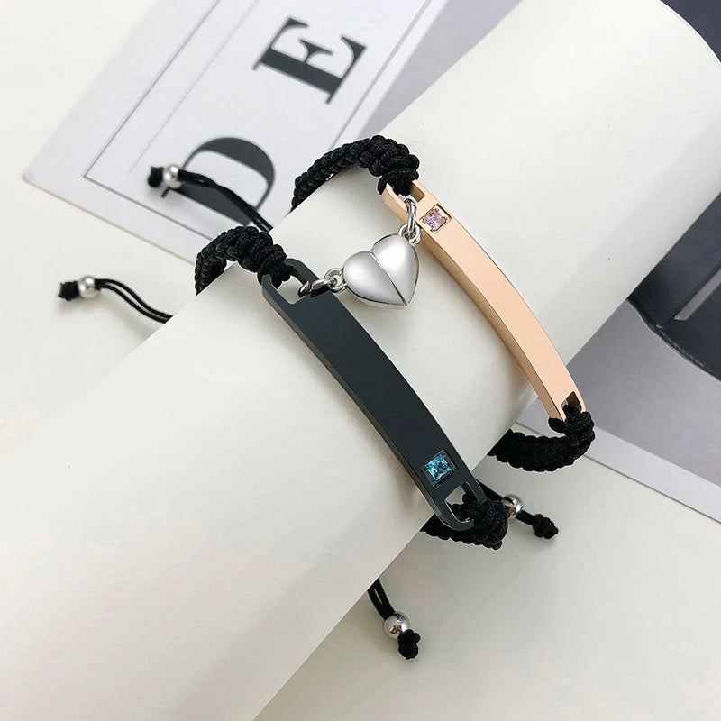 Pärchen Armband Leder Mit Gravur