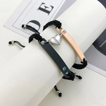 Pärchen Armband Leder Mit Gravur