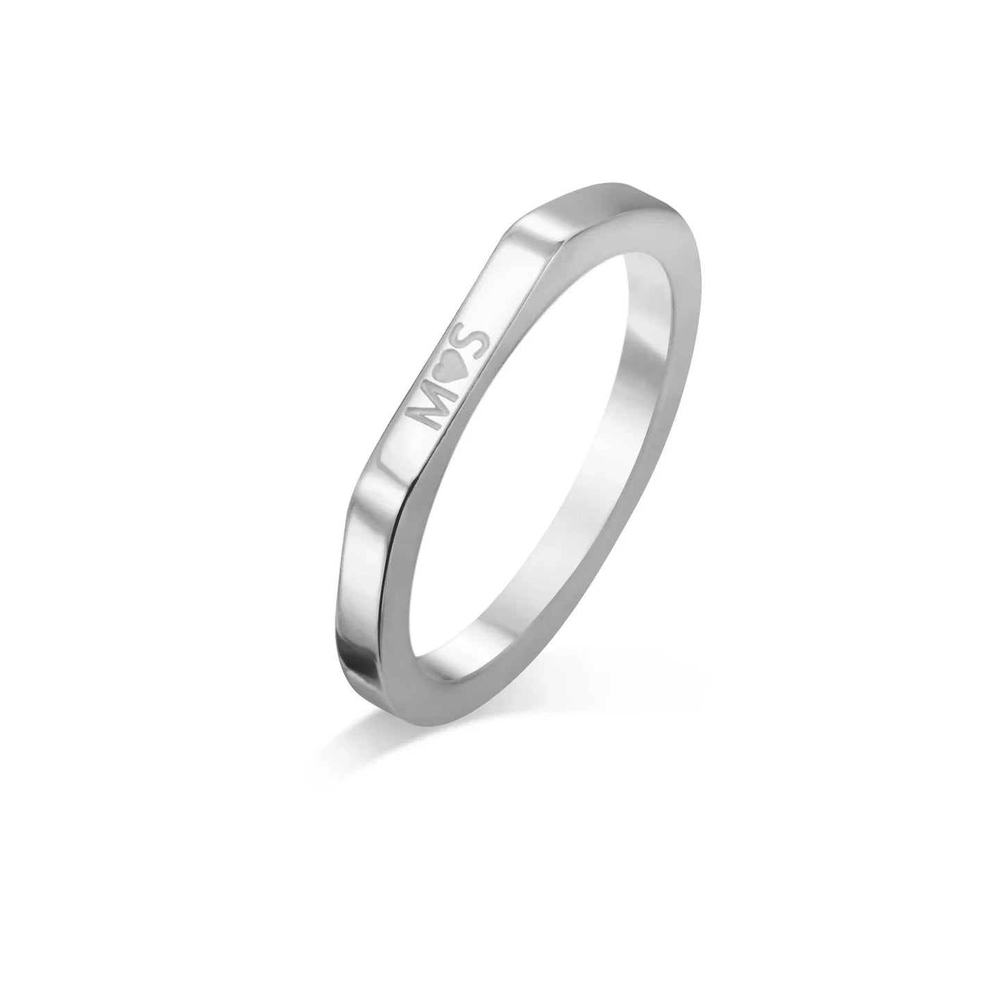 Paar Ringe Mit Gravur Silber