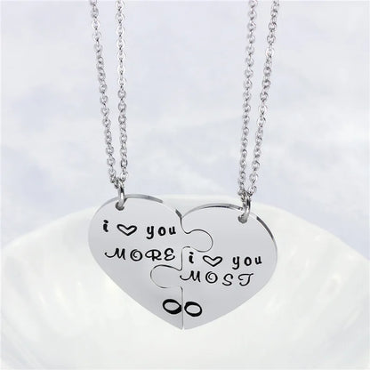 Couple Engraved Necklace