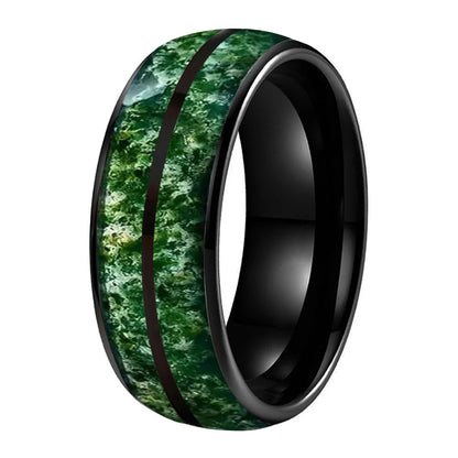 Moss Agate Couple Rings