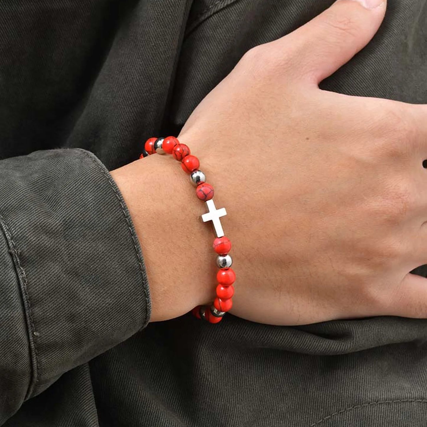 Partner Kreuz Armband
