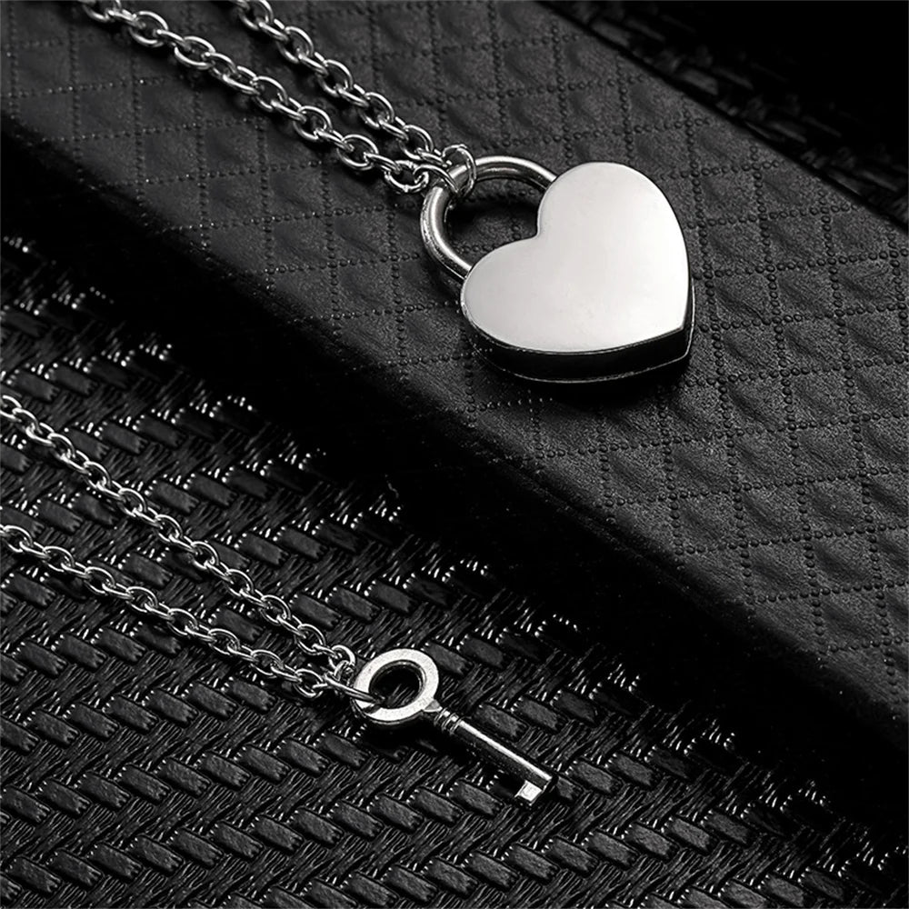 Lock And Key Couple Necklace