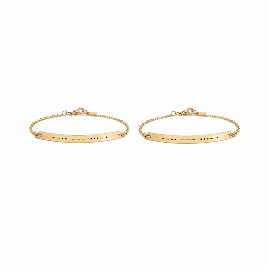 Sister Morse Code Bracelet