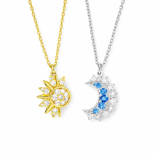 Sun And Moon Necklace Couple