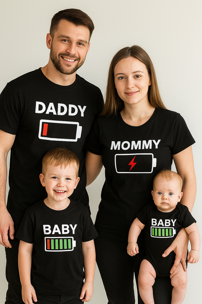 T Shirt Mit Ladestatus Familie