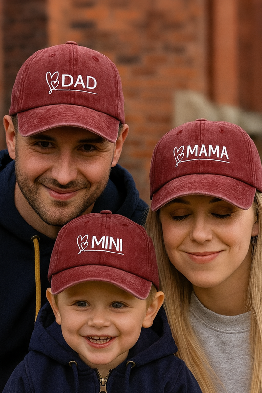 Vater-Sohn-Kappe Bordeaux