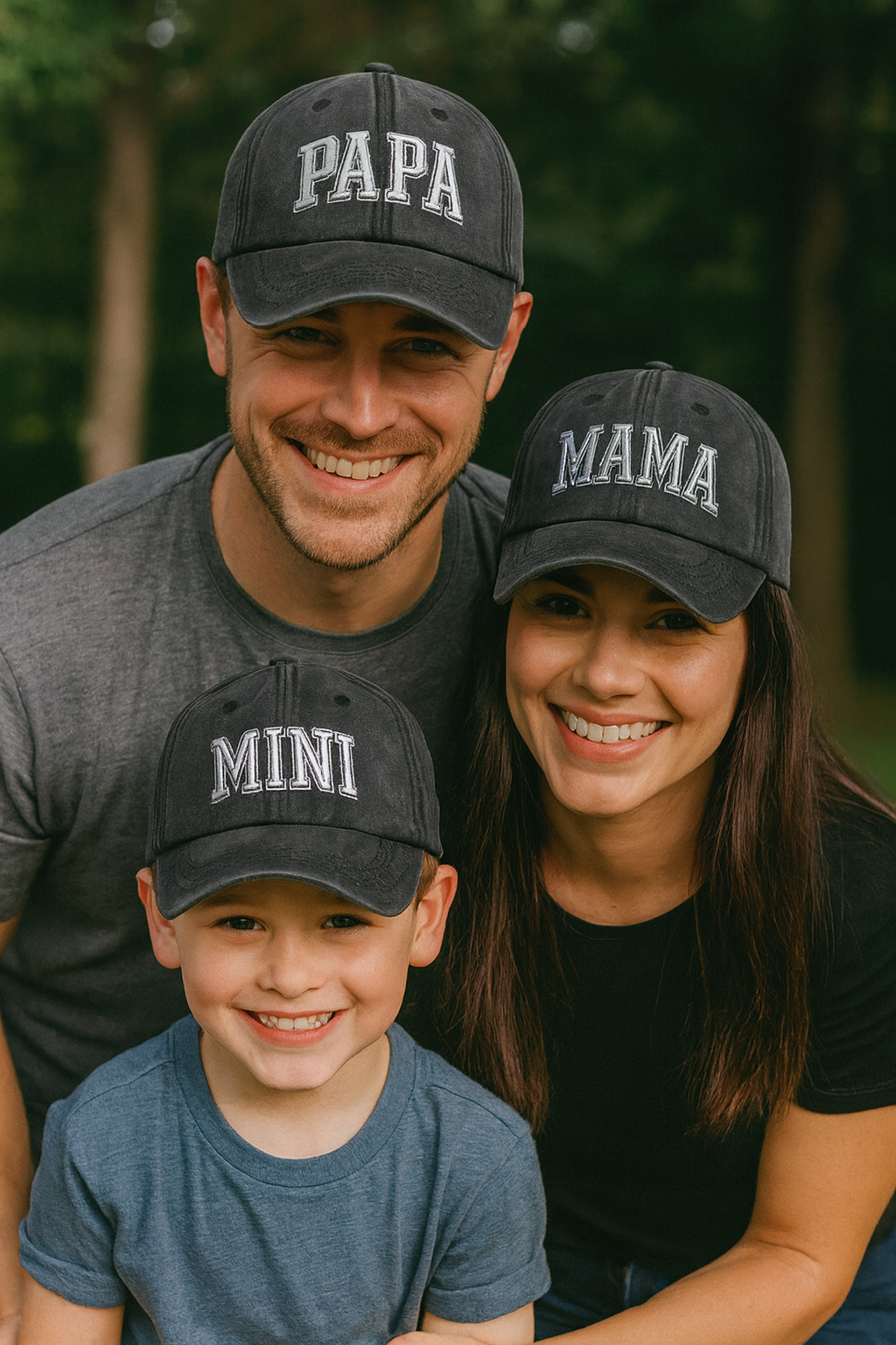 Vater-Sohn-Kappe Mini Verwaschen