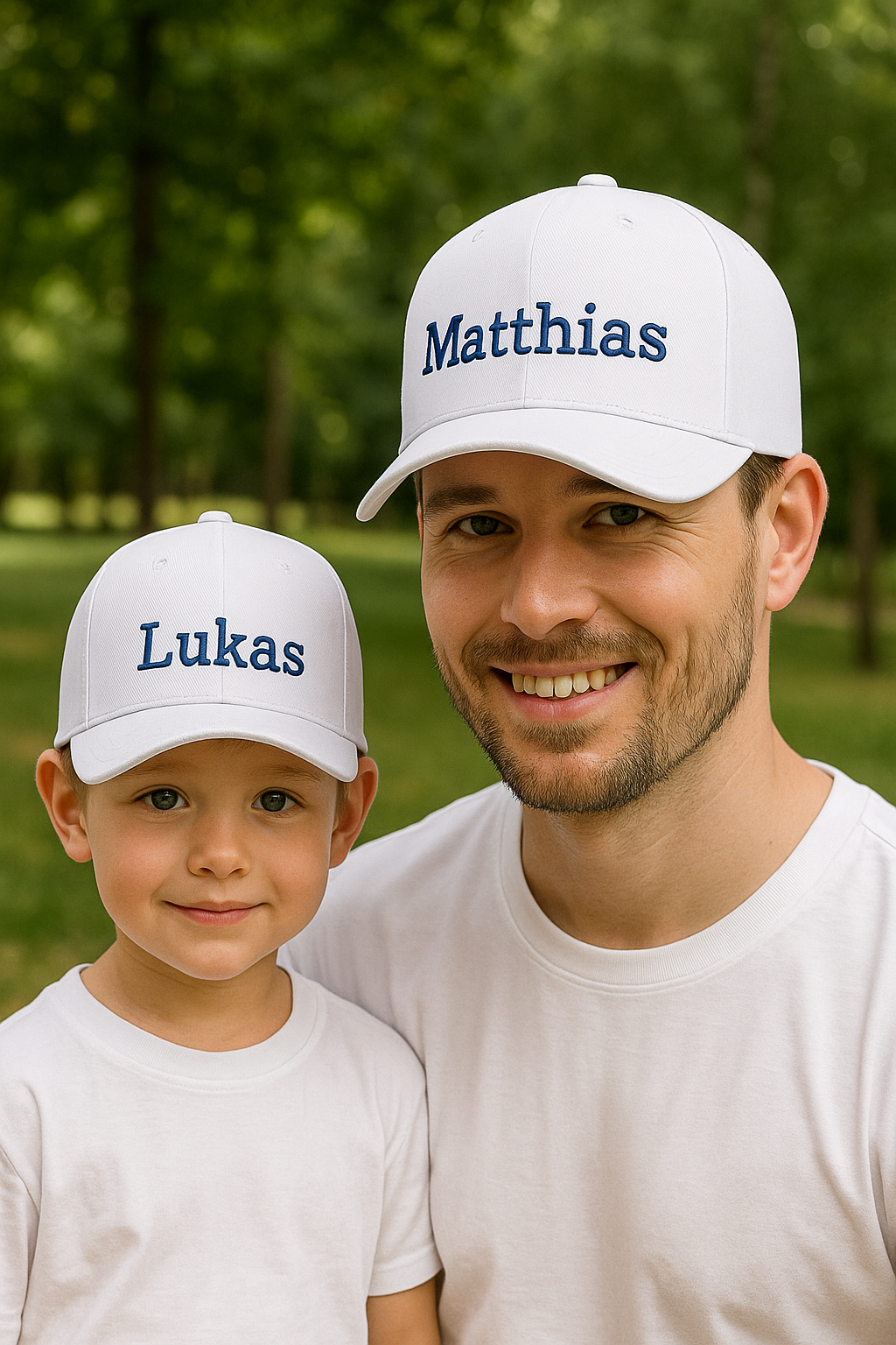 Vater Sohn Cap Personalisiert