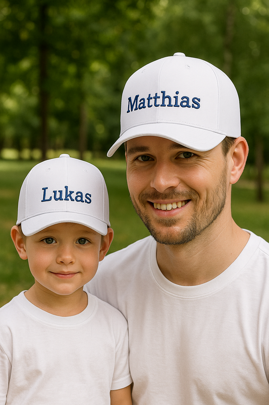 Vater Sohn Cap Personalisiert
