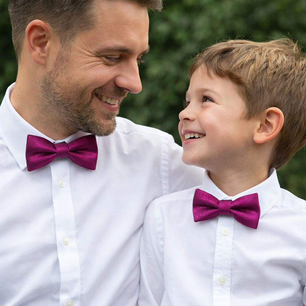 Vater Sohn Fliege Altrosa