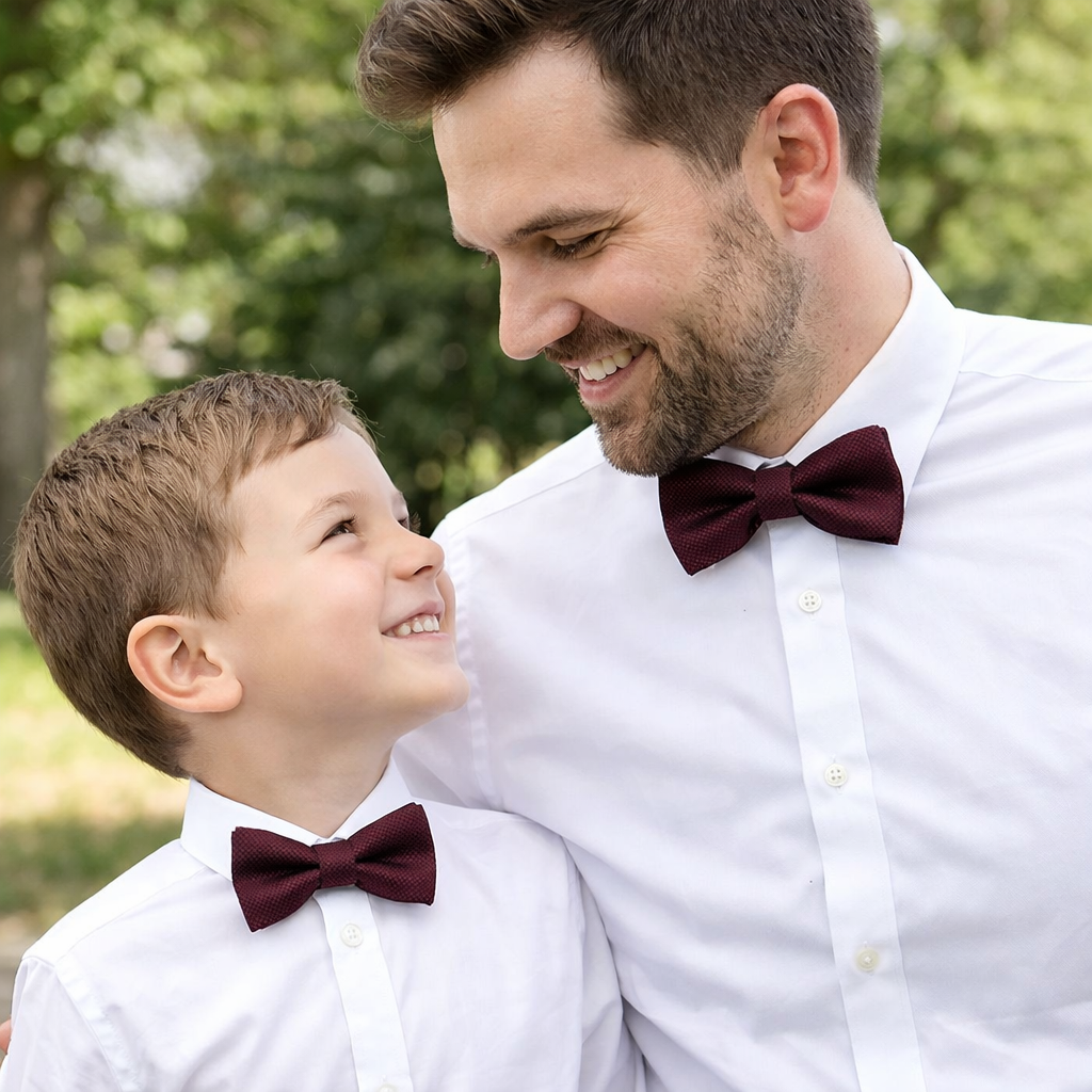 Vater Sohn Fliege Braun