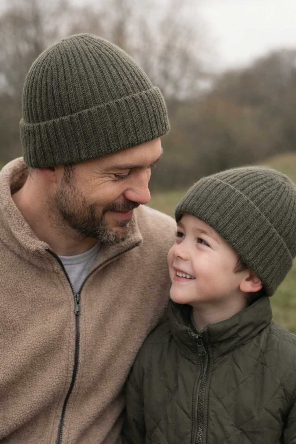 Vater Sohn Mütze