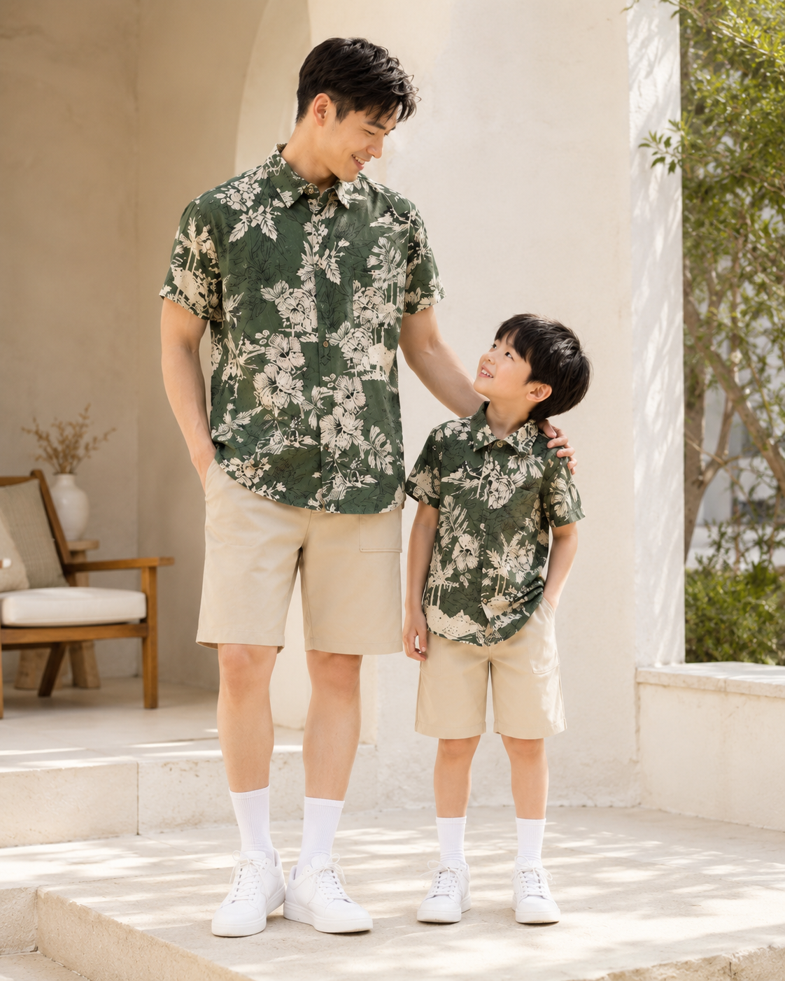 Vater Sohn Outfit Hemd