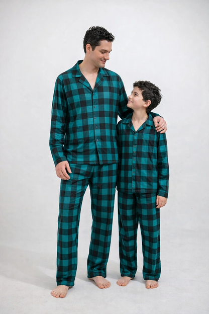 Vater Sohn Pyjama Superhelden