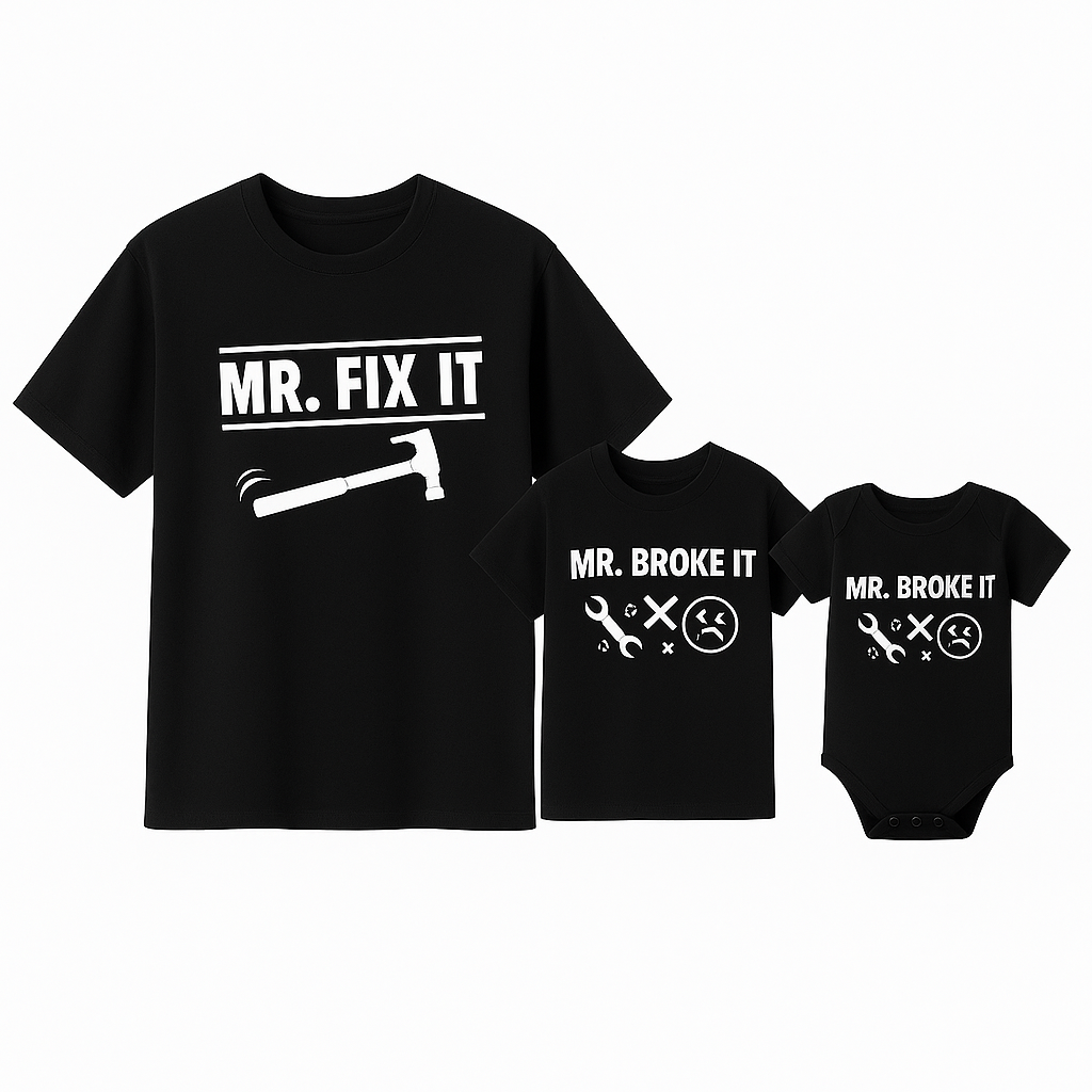 Partnerlook Shirts Vater Und Söhne Mr Fix It