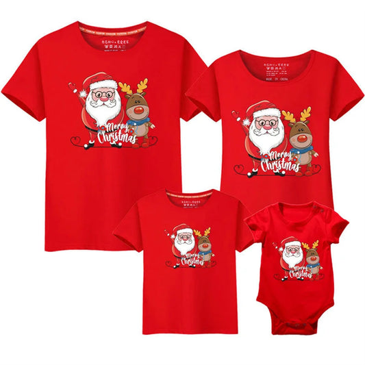 Weihnachts-T-Shirt Familie Merry Christmas