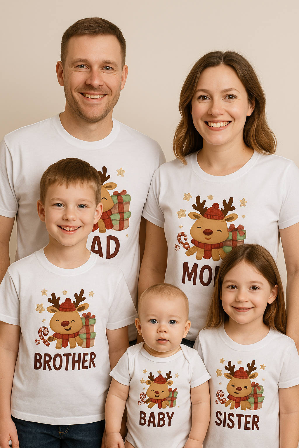 Weihnachts-T-Shirt Familie Passend