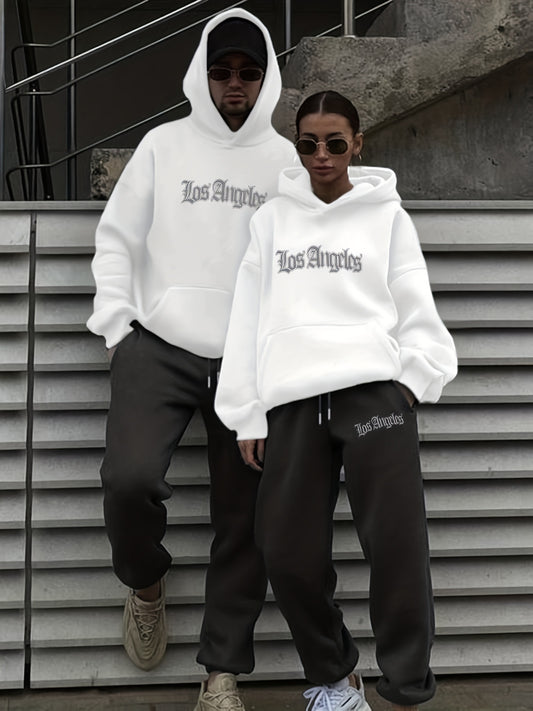 White Hoodie Matching Pants