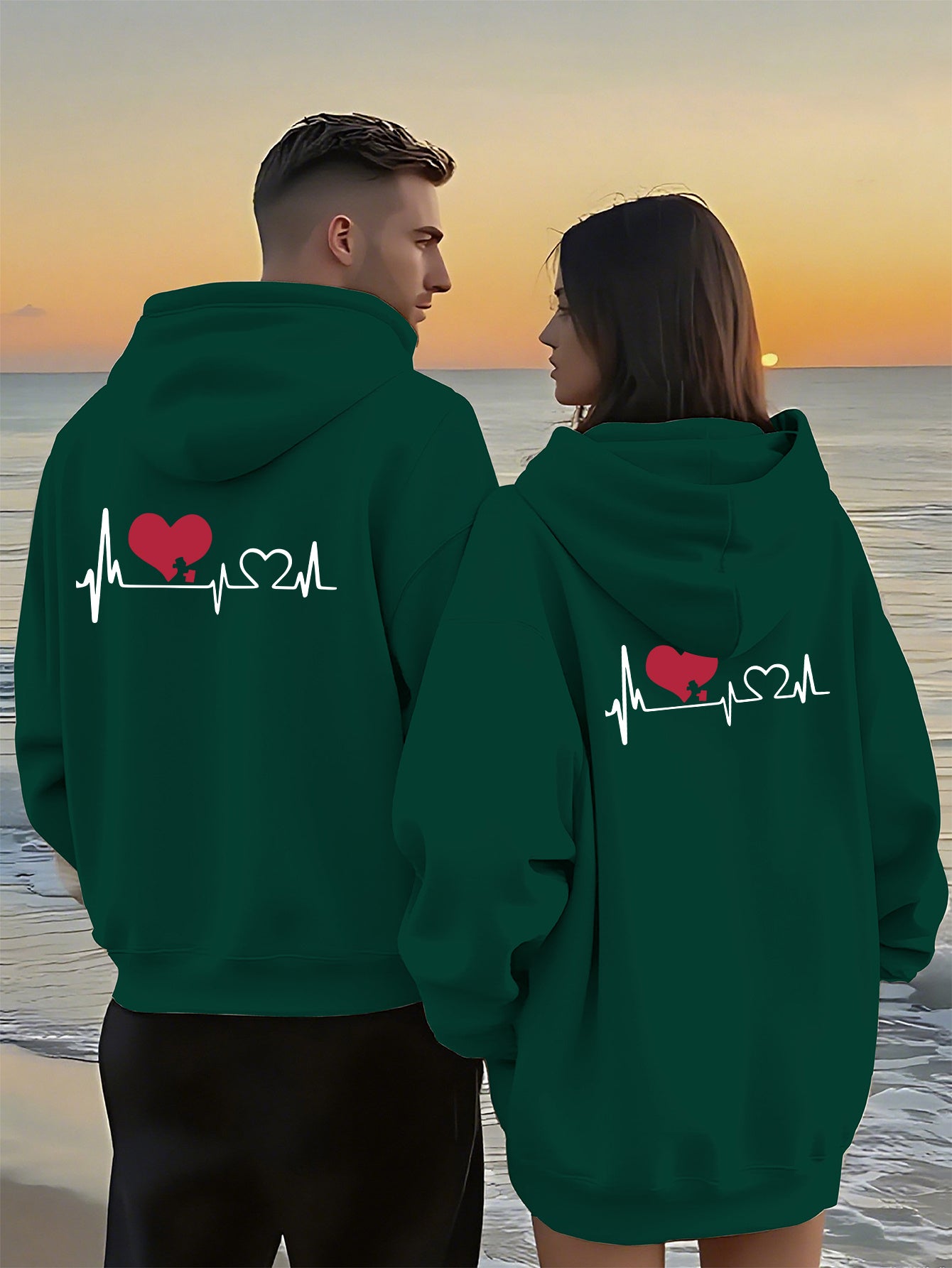 Matching Embroidered Hoodies