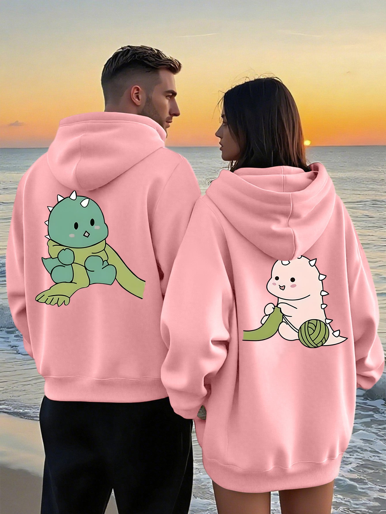 Matching Dino Hoodies
