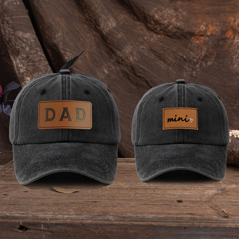 Vater-Sohn-Kappe Bestickt