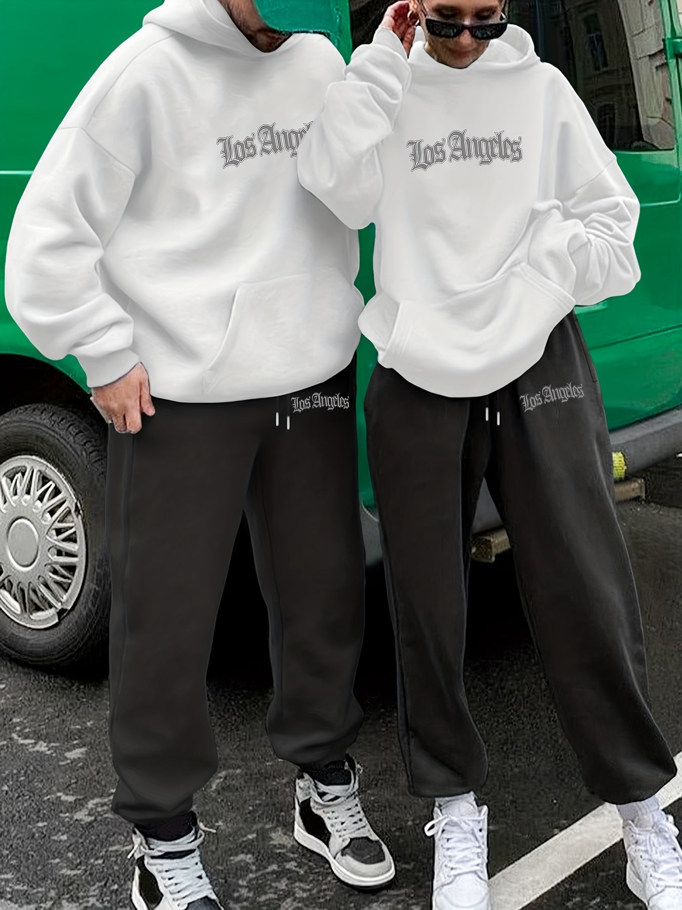 White Hoodie Matching Pants