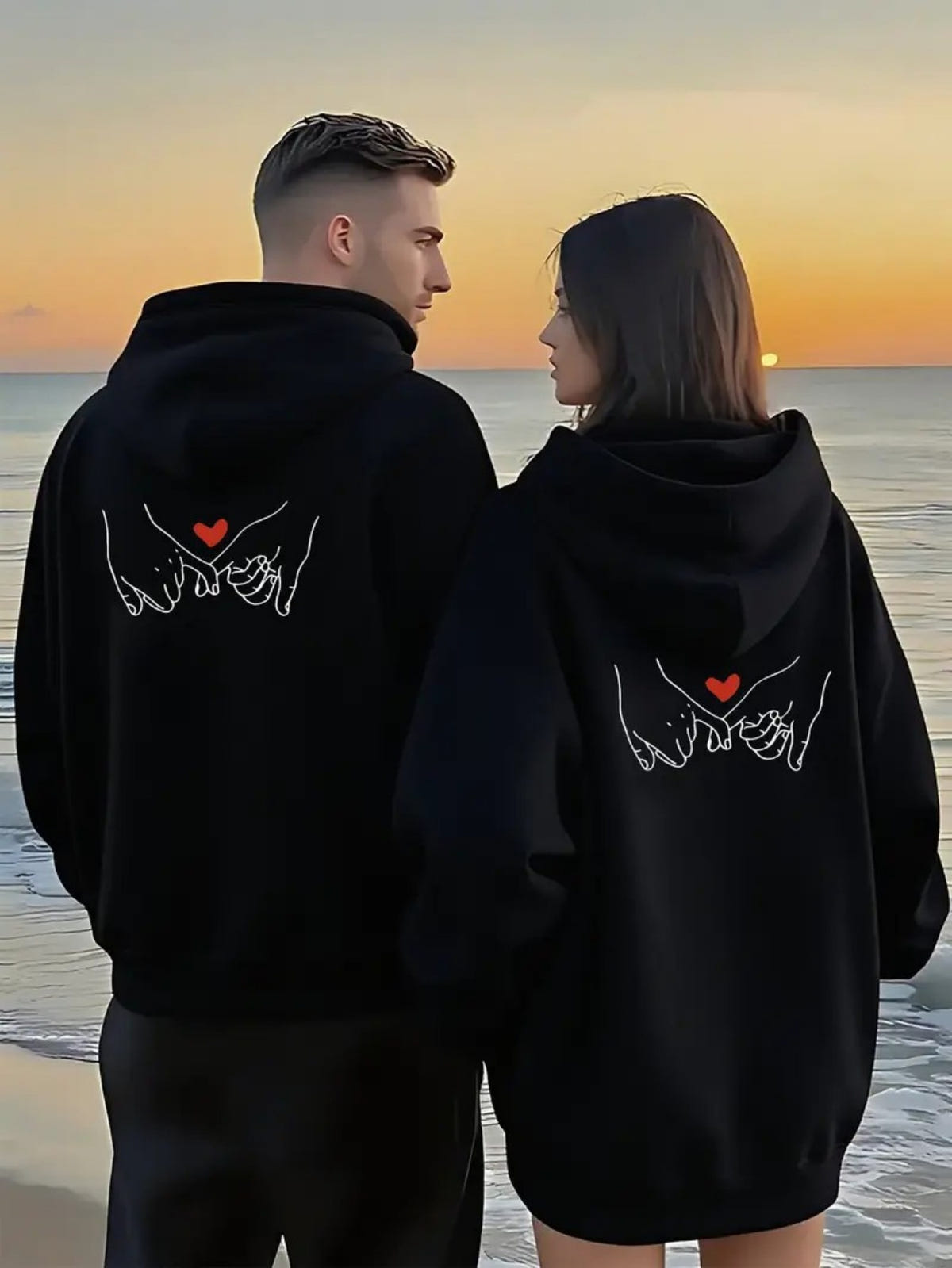 Cute Matching Couples Hoodies – Ansicht 4