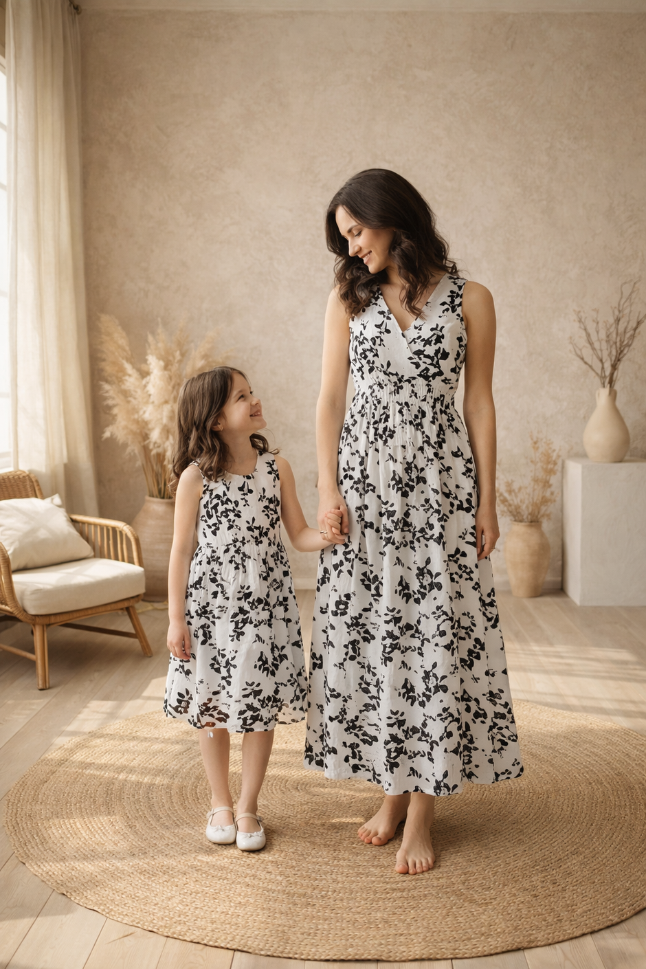 Mutter Tochter Partnerlook Kleid