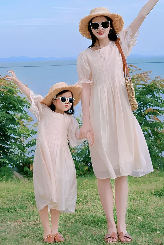 kleid mutter tochter altrosa