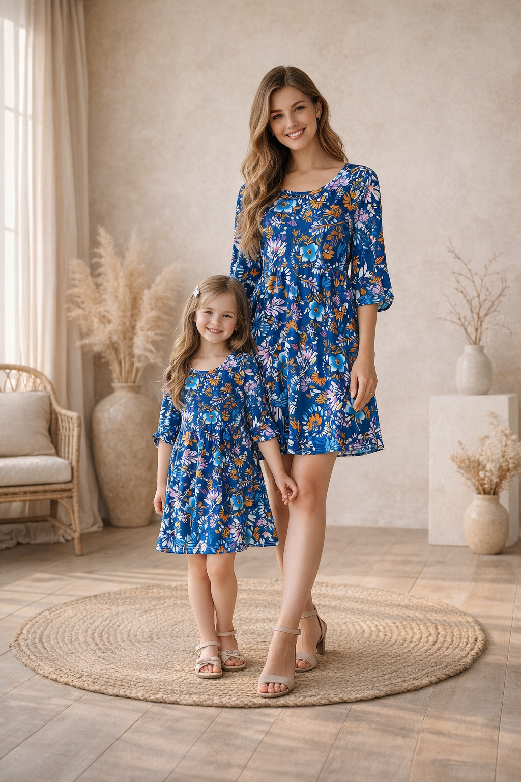 Mutter Tochter Kleid Handmade