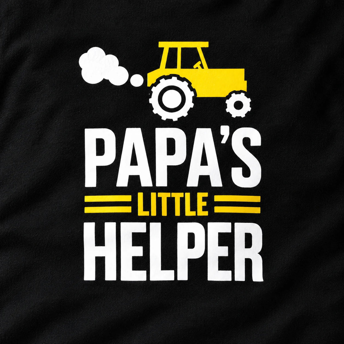 Babyshirt – Papa’s Little Helper Druckdetail