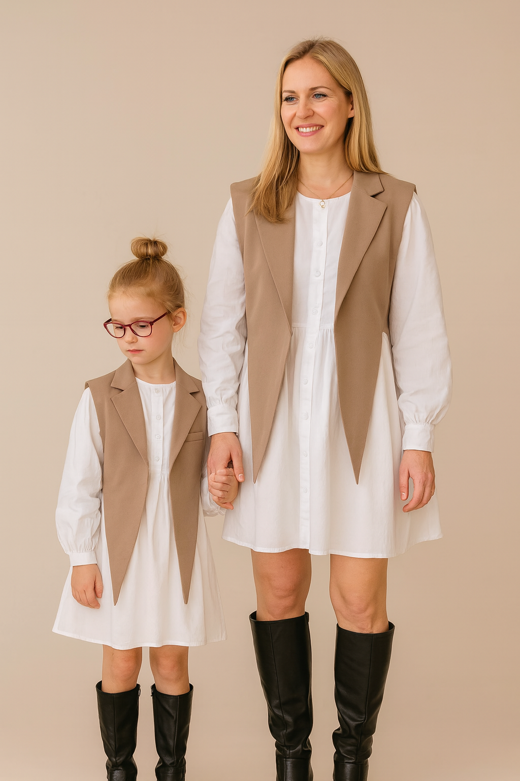 partner-kleid-mutter-tochter-beig