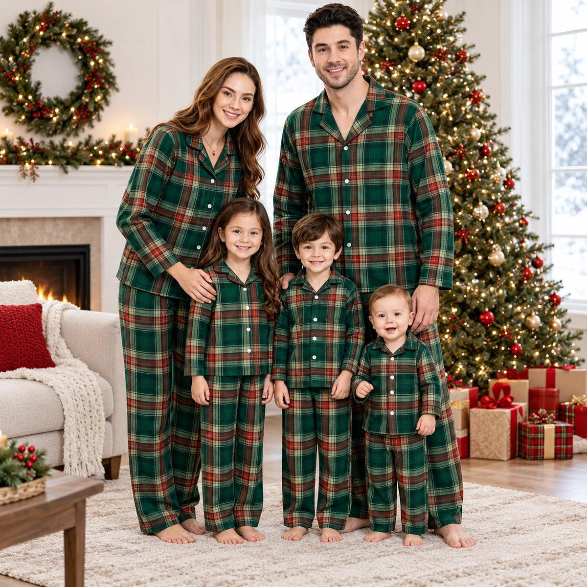 100 Cotton Family Christmas Pajamas