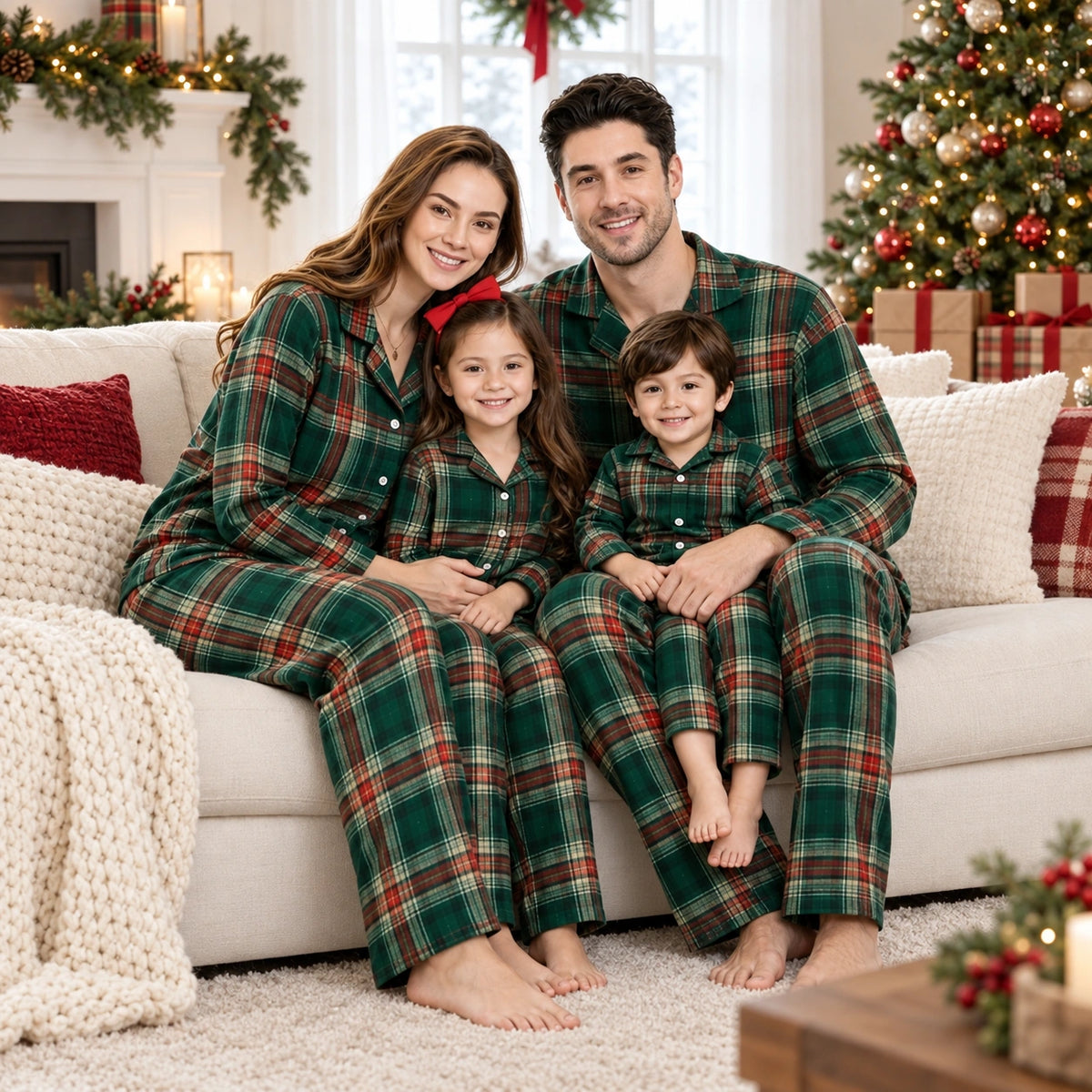 100 Cotton Family Christmas Pajamas