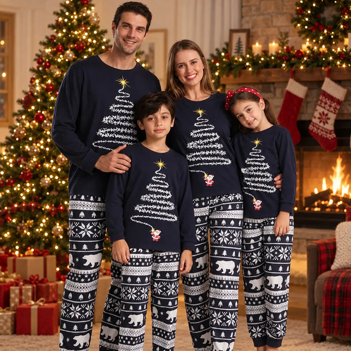 Family Christmas Polar Bears Pyjamas