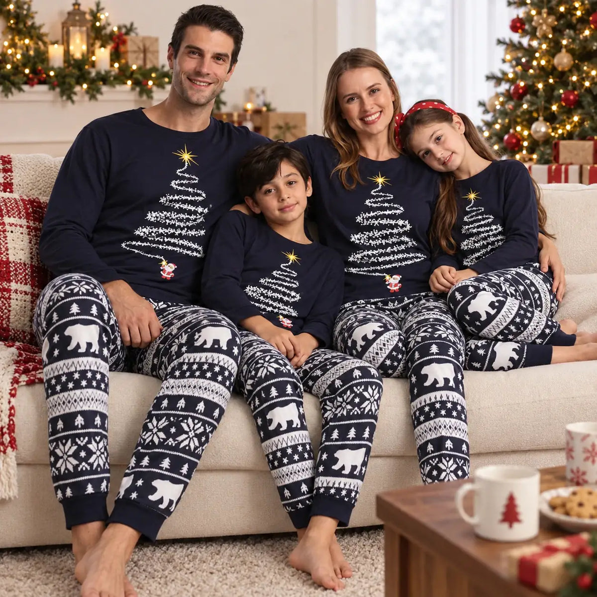 Family Christmas Polar Bears Pyjamas