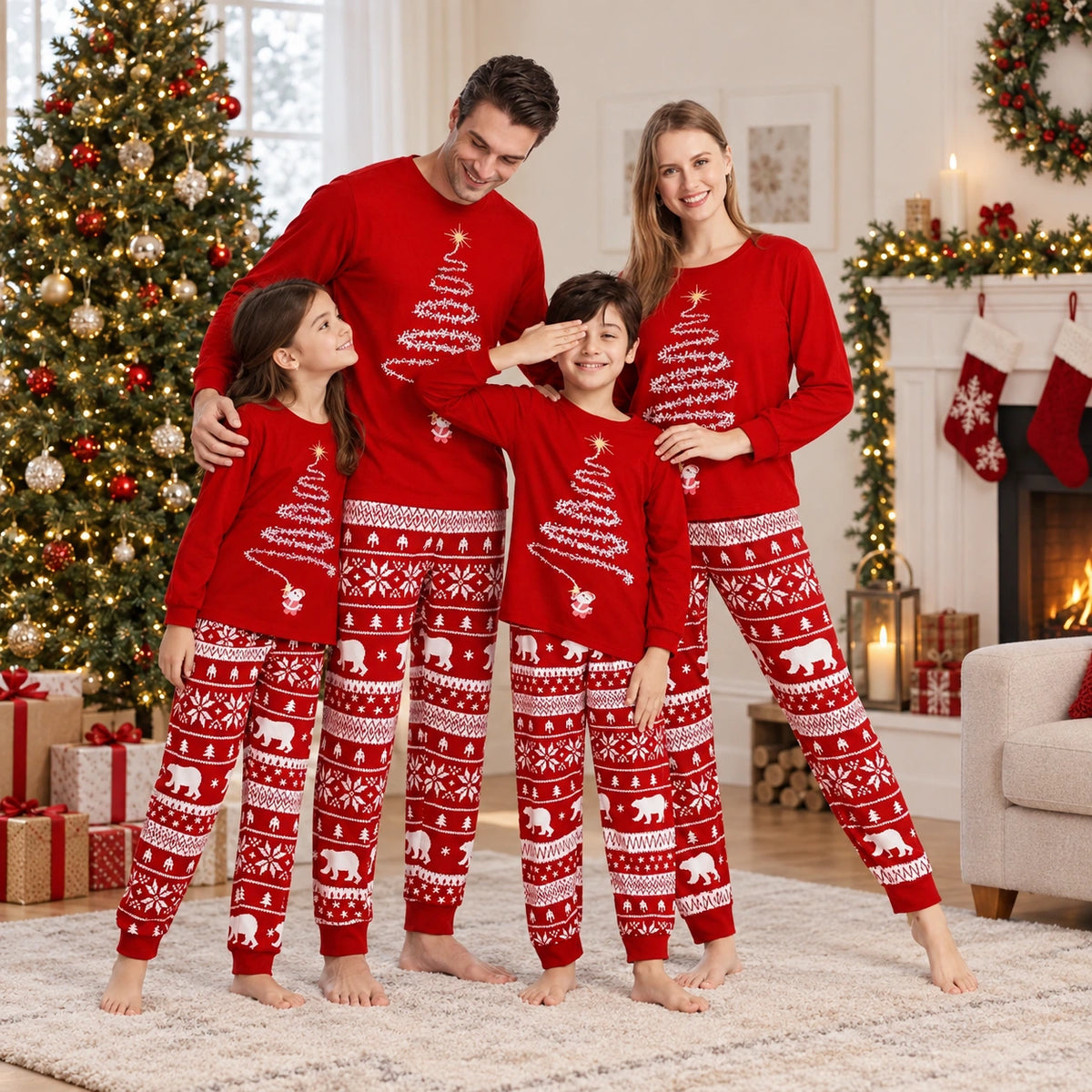 Big And Tall Christmas Pajamas Family